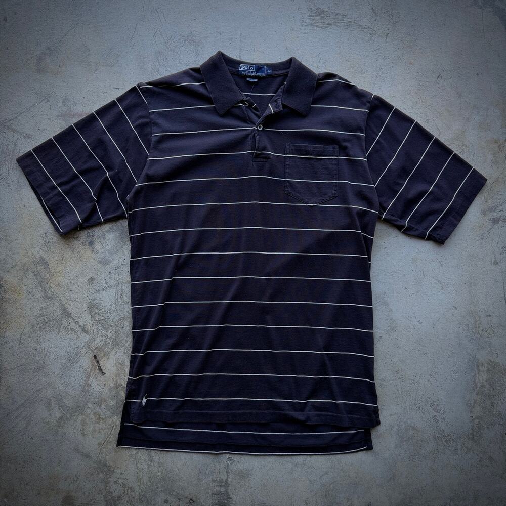 Vintage 80s Polo Ralph Lauren Striped Polo Shirt Size M